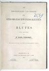 VIERORDT, KARL VON. Die Erscheinungen und Gesetze der Stromgeschwindigkeiten des Blutes. 1858